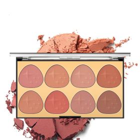 8 Colors Face Blush Palette Light Luxury Blush Palette Matte Blush Powder Bright Shimmer Face Blush Contour and Highlight Blush Palette