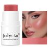 Blush Stick For Cheeks Eyes & Lips Sheer Glow Blendable and Buildable Color 2-in-1 Blush and Cheek Makeup Stick