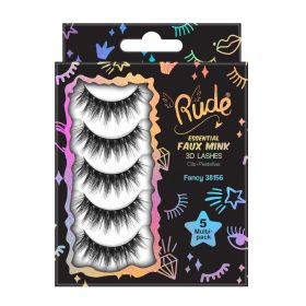 Rude Essential Faux Mink 3D Lashes 5 Multi-Pack (Color: Fancy)